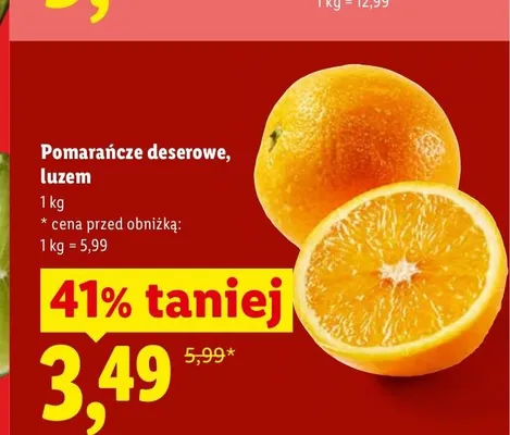 Pomarańcze deserowe luzem promocja w Lidl