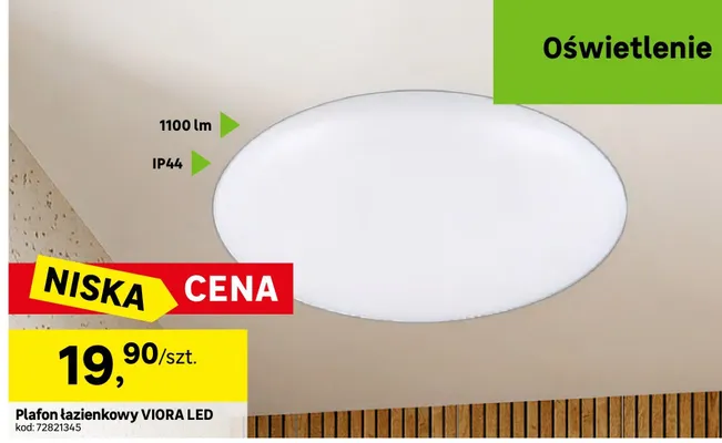 Plafon łazienkowy Viora LED promocja w Leroy Merlin