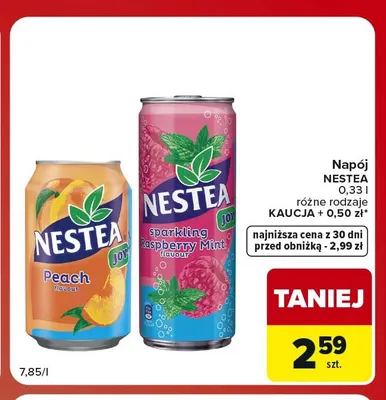 Napój Nestea Sparkling Raspberry Mint promocja w Carrefour Market