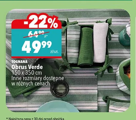 Obrus Verde promocja w Biedronka