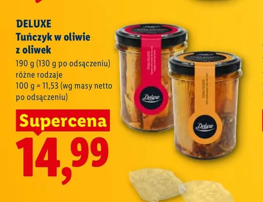 Tuńczyk w oliwie z oliwek Deluxe promocja w Lidl