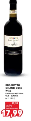 Wino czerwone wytrawne Borghetto Chianti DOCG promocja w Kaufland
