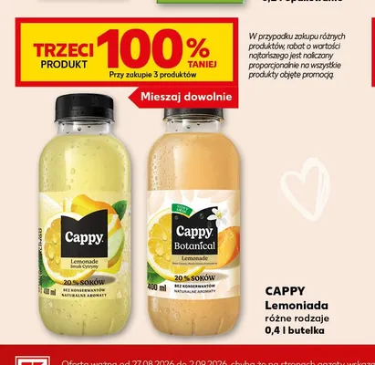 Lemoniada Cappy cytrynowa promocja w Kaufland
