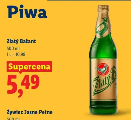 Piwo Złaty Bażant promocja w Lidl