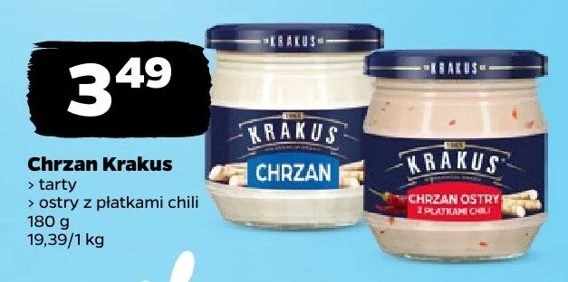 Chrzan ostry z płatkami chili promocja w Netto