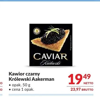 Kawior czarny Królewski Aakerman promocja w Makro