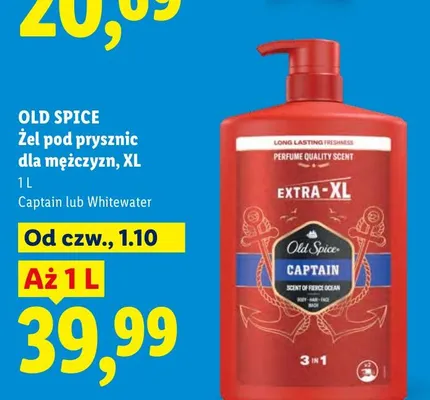 Żel pod prysznic dla mężczyzn XL Captain Old Spice promocja w Lidl