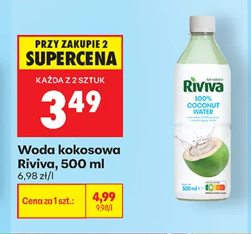 Woda kokosowa Riviva promocja w Biedronka