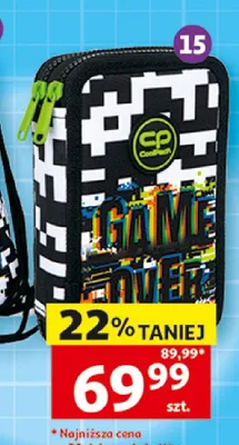 Piórnik szkolny 2-komorowy CoolPack Game Over promocja w Auchan