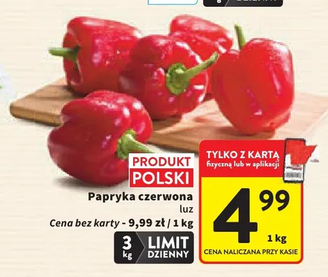 Papryka czerwona promocja w Intermarche