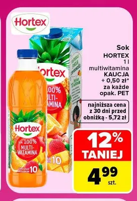 Sok Hortex multiwitamina promocja w Carrefour Market