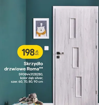 Skrzydło drzwiowe Roma promocja w Castorama