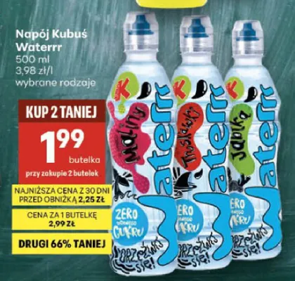 Napój Kubuś Waterrr promocja w Delikatesy Centrum