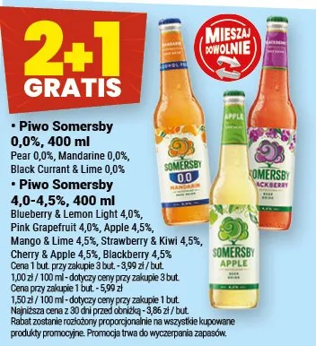 Piwo Somersby 0,0% promocja w Twój Market
