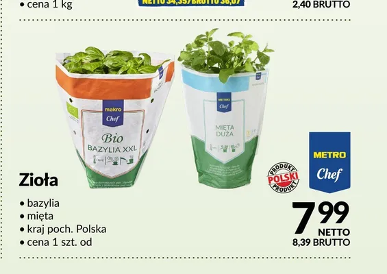 Zioła mięta METRO Chef polskie promocja w Makro