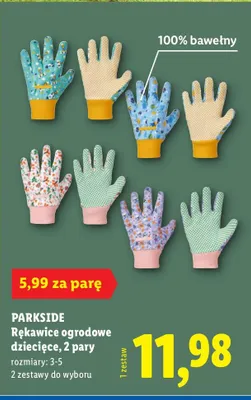 Rękawice ogrodowe dziecięce, 2 zestawy do wyboru promocja w Lidl