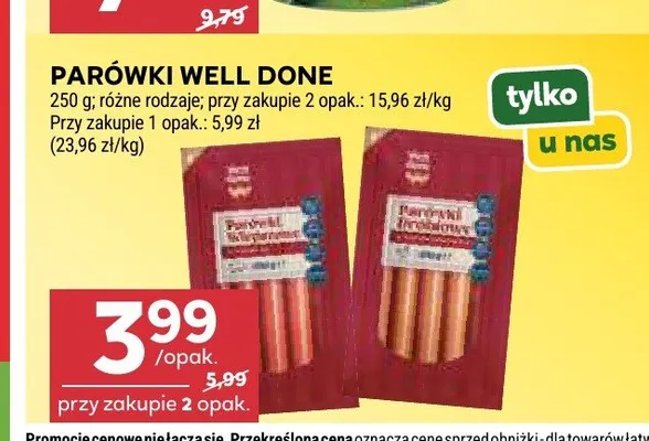 Parówki Well Done promocja w Stokrotka