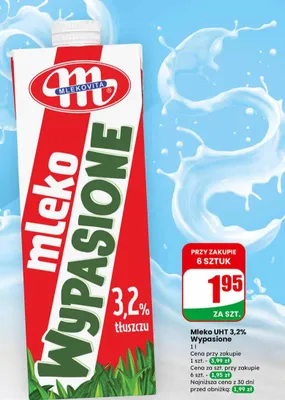 Mleko UHT 3,2% wypasione promocja w Dino