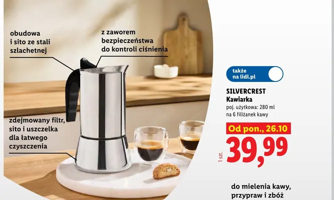 Kawiarka Silvercrest promocja w Lidl