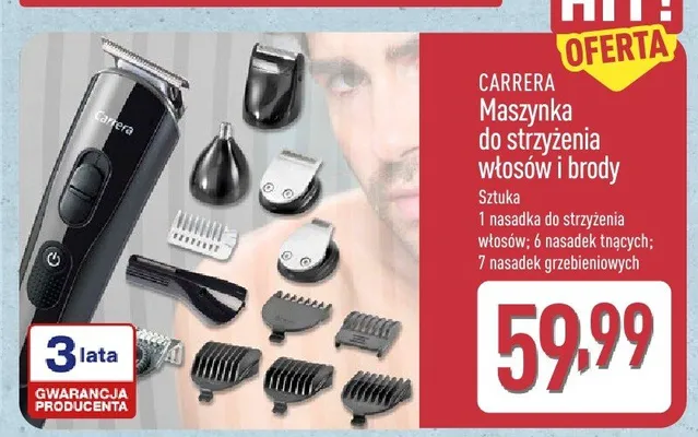 Maszynka do strzyżenia włosów i brody Carrera promocja w Aldi
