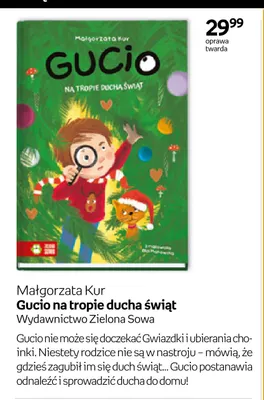 Książka Gucio na tropie ducha świąt Zielona Sowa promocja w Empik
