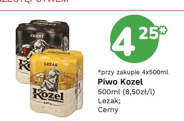 Piwo Kozel Cerny promocja w Limonka
