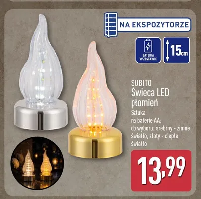Świeca LED płomień Subito promocja w Aldi