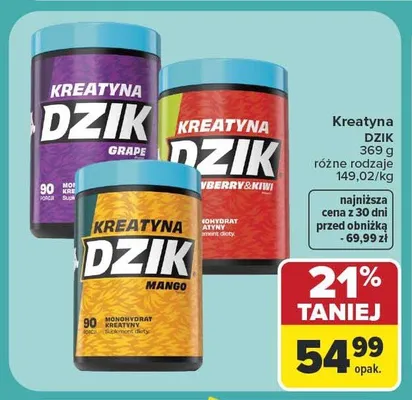 Kreatyna Dzik Grape promocja w Carrefour