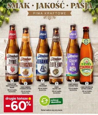 Piwo złote lwy Amber promocja w Stokrotka