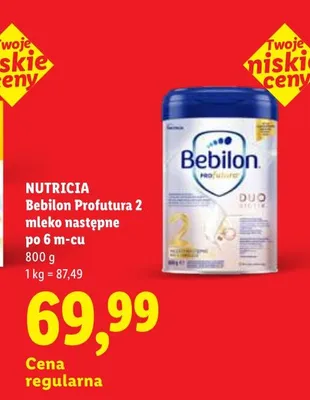 Mleko następne Bebilon Profutura 2 po 6 m-cu promocja w Lidl