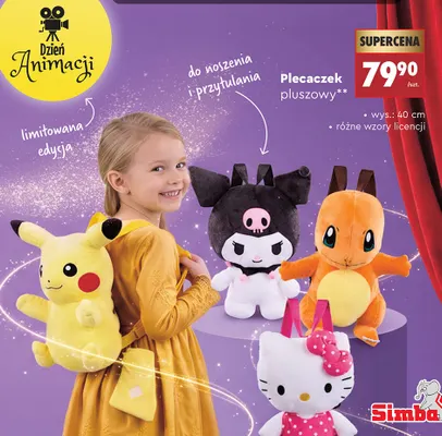 Plecaczek pluszowy 40 cm Simba promocja w Biedronka