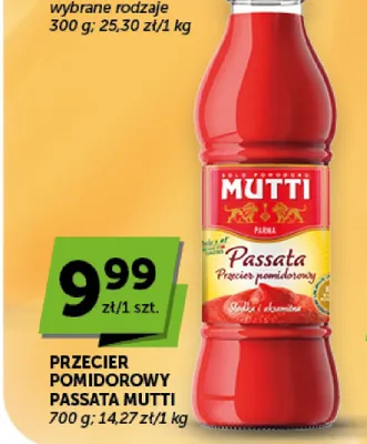 Przecier pomidorowy passata Mutti promocja w Groszek