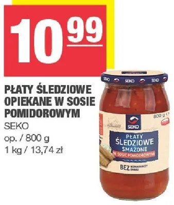 Płaty śledziowe opiekane w sosie pomidorowym promocja w SPAR