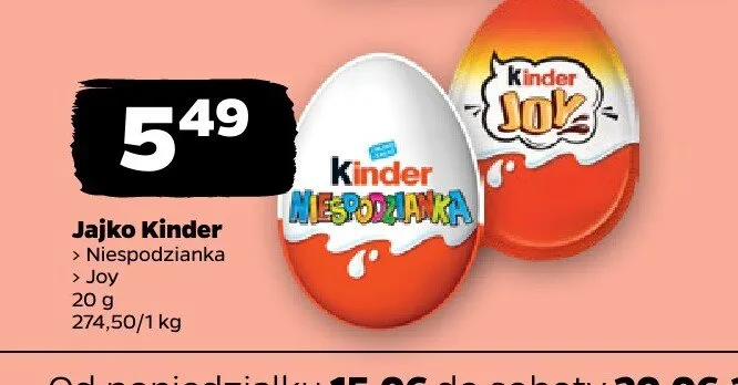 Jajko Kinder Joy promocja w Netto
