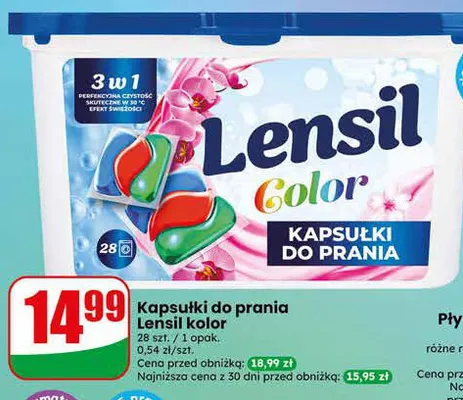 Kapsułki do prania Lensil Color promocja w Dino