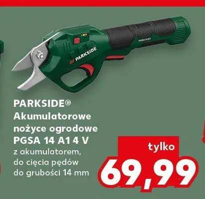 Akumulatorowe nożyce ogrodowe PGSA 14 A1 4 V promocja w Kaufland