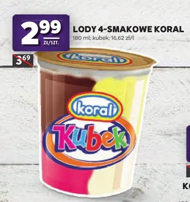 Lody 4-Smakowe Kubek promocja w Stokrotka