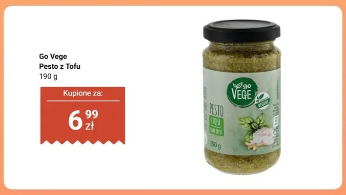 Pesto z Tofu Go Vege promocja w Biedronka