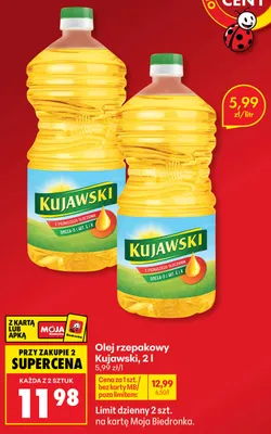 Olej rzepakowy Kujawski promocja w Biedronka
