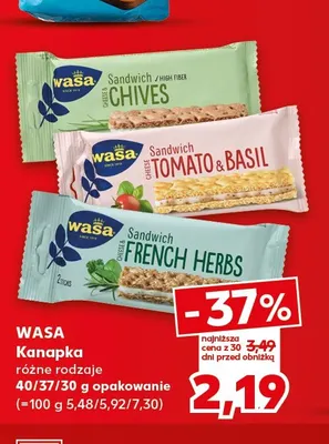 Kanapka Cheese & French Herbs Wasa promocja w Kaufland
