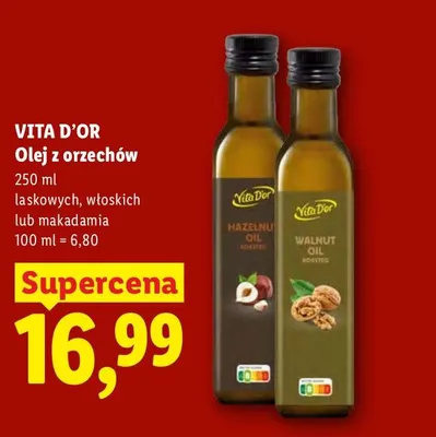 Olej z orzechów laskowych Vita D'Or promocja w Lidl