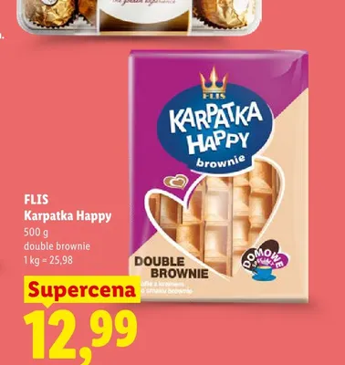 Wafle Flis Karpatka Happy double brownie promocja w Lidl