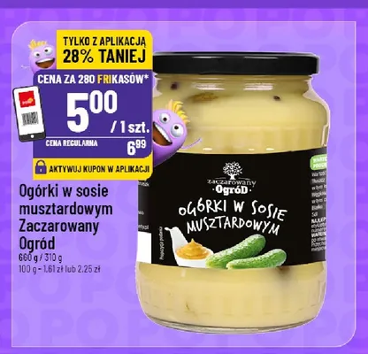 Ogórki w sosie musztardowym Zaczarowany Ogród promocja w POLOmarket