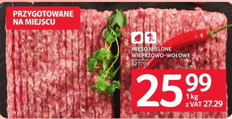 Mięso mielone wieprzowo-wołowe promocja w Selgros