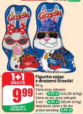 Figurka zając z drażami Grzeski promocja w Dino
