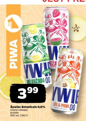 Piwo bezalkoholowe Żywiec Botanicals Lipa & Pigwa 0,0% promocja w Netto