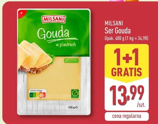 Ser Gouda w plastrach promocja w Aldi