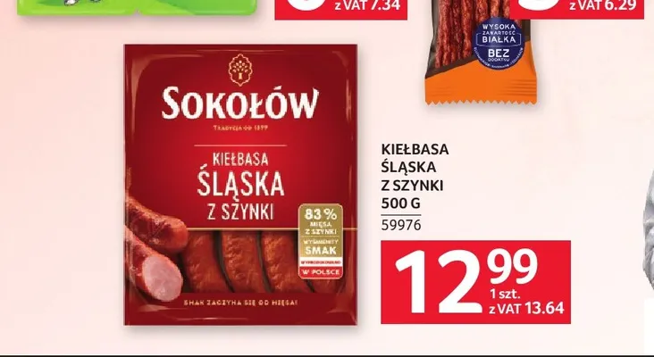 Kiełbasa Śląska z szynki Sokołów promocja w Selgros