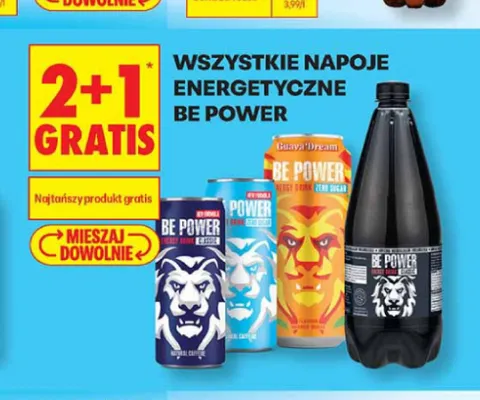 Napoje energetyczne Be Power promocja w Biedronka