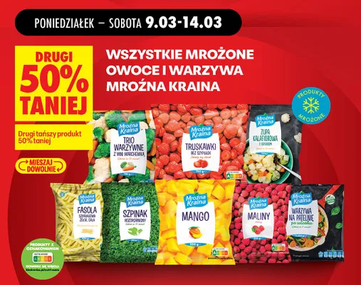 Wszystkie mrożone owoce i warzywa promocja w Biedronka